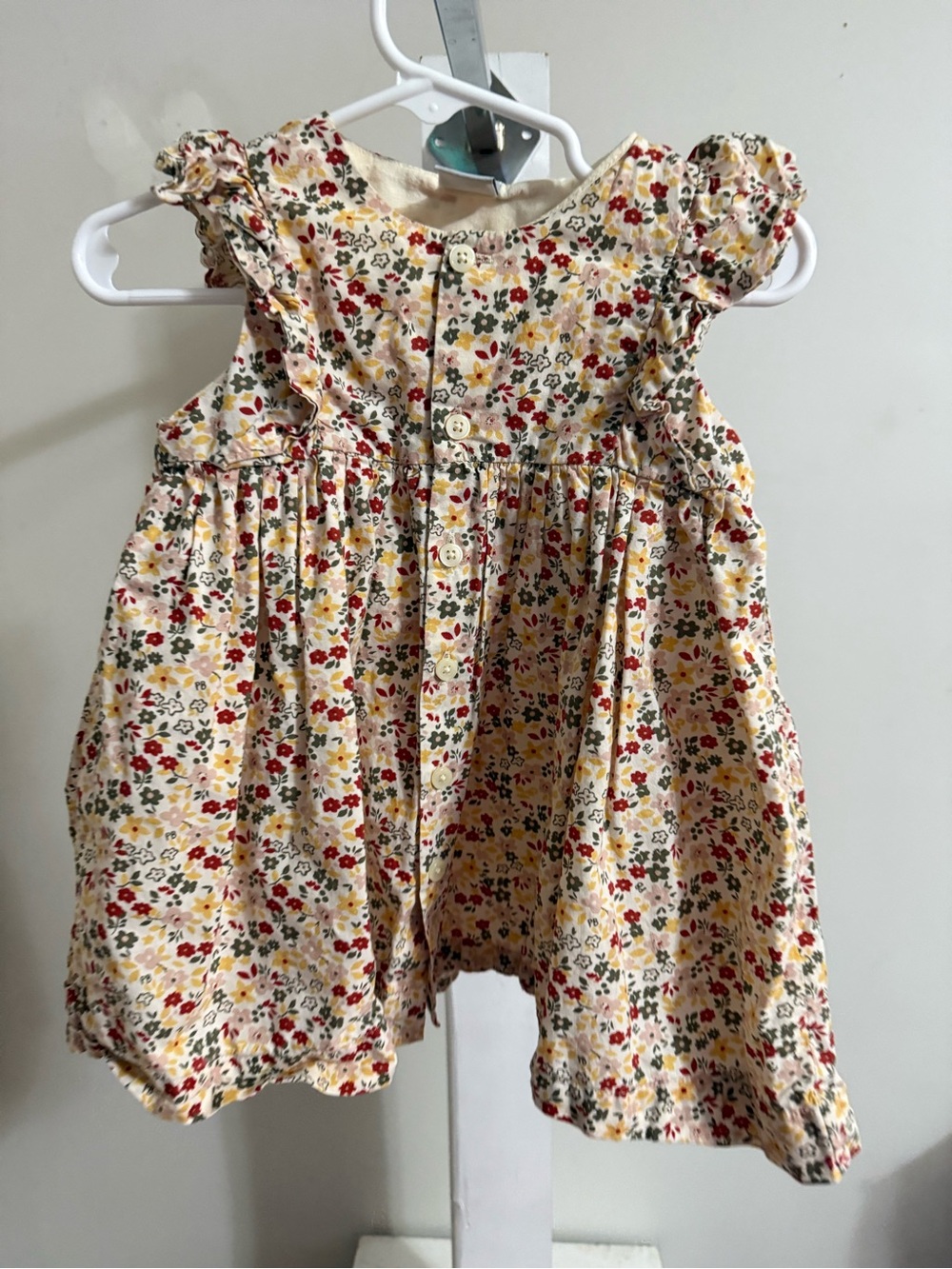 Petit Bateau Floral Dress & Diaper Cover